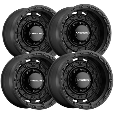 #ad Set of 4 Vision 403 Tactical 20x12 5x5quot; 44mm Satin Black Wheels Rims 20quot; Inch $1175.96