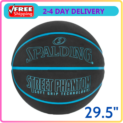 #ad #ad Spalding Street Phantom 29.5quot; Outdoor Basketball Neon Blue Black NEW $23.46