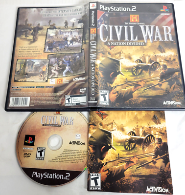#ad Playstation 2 PS2 Civil War A Nation Divided game PreOwned Cleaned Complete $6.99