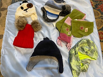 #ad Kids Winter Hats LOT of 7 Gap Disney Nice Caps Padma Deux par Deux $12.99