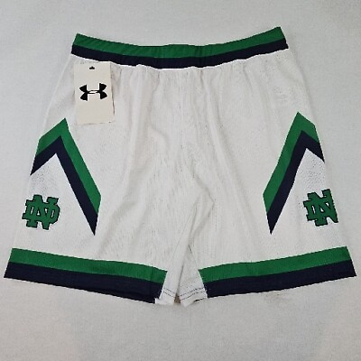 #ad Under Armour Gameday Select Reflexx Notre Dame Basketball Game Shorts XL White $32.00
