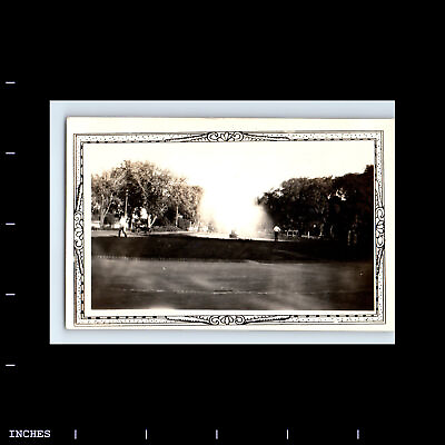 #ad Vintage Photo WATER FOUNTAIN COMO PARK 1930 $8.00