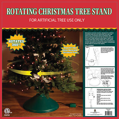 #ad EZ ROTATE Rotating Christmas Tree Stand Revolving Auto Wrap No Tangle $134.99