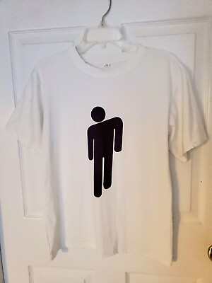 #ad Billie Eilish tshirt Blohsh man white Tee Shirt size Medium SOFT short sleeve T $14.99