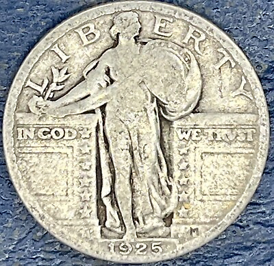 #ad 1925 STANDING LIBERTY QUARTER NICELY CIRCULATED 0329 2 $9.95