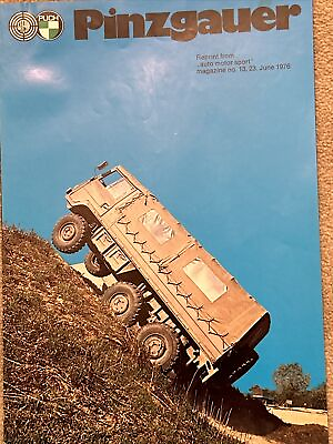 #ad Pinzgauer Military Vehicle Sales Info Brochure 1976 Reprint From Auto Motorsport GBP 3.99