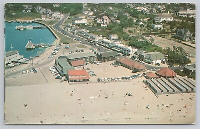 #ad Postcard Aerial View of Watch Hill Rhode Island Yacht Club Docks amp; Cottages $4.75