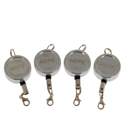 #ad Express Retractable Cord Necklace Extenders Set of 4. Silvertone $30.89