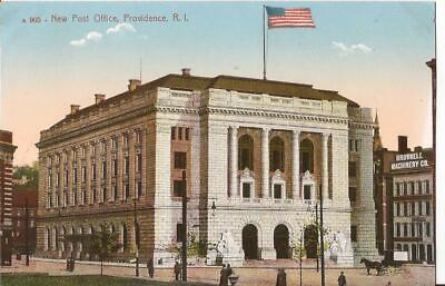 #ad Providence Rhode Island New Post Office Brownell Mach c.1920 Vintage Postcard C7 $4.95
