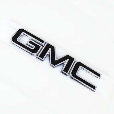 #ad 14 19 GMC Sierra Tailgate Letter Logo Emblem Adhesive Nameplate OEM Chrome balck $28.88