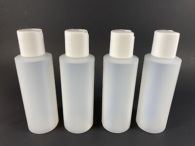 #ad 4 oz Plastic Squeeze Bottle Qty 4 w White Disc Cap Craft Paint Travel Beauty $6.95