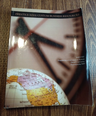 #ad Prentice Hall Custom Business Resources info 530 foundations of information sys $25.00
