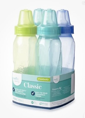 #ad EVENFLO Baby Bottles Feeding Classic 4 Colors BPA Free Size 8 oz NEW Pack Of 4 $13.99