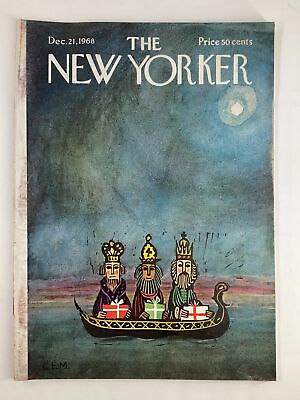 #ad The New Yorker Full Magazine December 21 1968 Three Kings by C.E.M. No Label $27.00