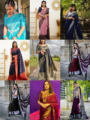 #ad Woven Kanjivaram Pure Silk Art Silk Saree $17.42