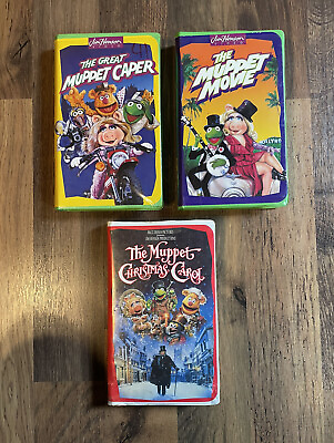 #ad The Muppets VHS Lot Great Muppet Caper Muppet Movie Muppet Christmas Carol $12.99