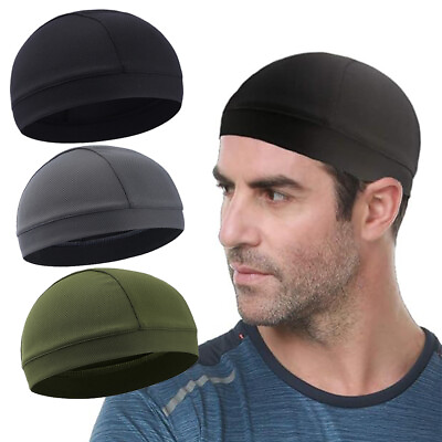 #ad Moisture Sweat Wicking Skull Caps Cooling Sport Helmet Liner Cycling Beanie Hats $4.99