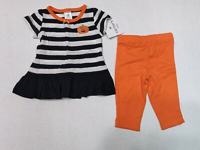 #ad Carter#x27;s Halloween Outfit for Girls Newborn 3 6 or 9 Months Pumpkin $1.99