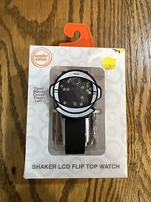 #ad Kids Shaker LCD Flip Top Watch Space Rocket Ship Digital Wristwatch NEW $7.12