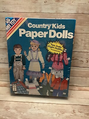 #ad Sealed Vintage Mr. Toy Country Kids Paper Dolls 2 Dolls 8 Outfits Brand New $14.75