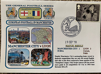 #ad Manchester City v Lyon 2018 Dawn First Day Cover GBP 9.95