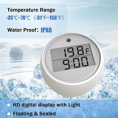 #ad Swimming Pool Thermometer Ice Bath Wild Swimming Water Temperature LED Digital $14.29