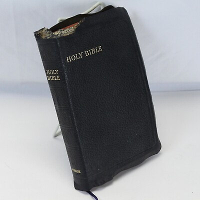 #ad Holy Bible KJV Concordance 1949 Genuine Leather Collin amp; Aids to Bible Study $49.99