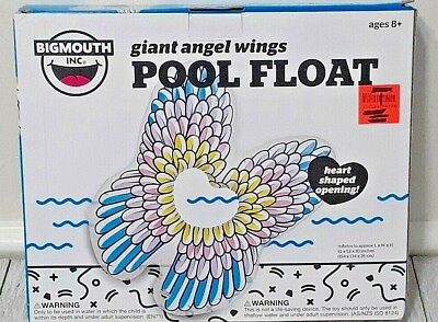 #ad Inflatable Giant Angel Wings Swimming Pool Float Tube Raft BigMouth Inc $16.76