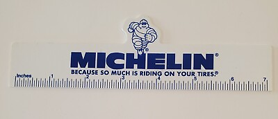 #ad Michelin Tyre Man Bibendum Promotional Advertising Piece 7quot; Plastic Ruler $24.80