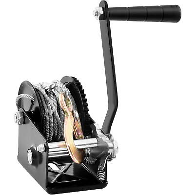 #ad Hand Winch Heavy Duty Hand Crank 800 lbs 33 ft Steel Cable for Boat ATV $21.05