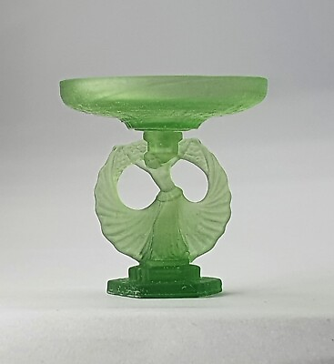 #ad Art Deco Green Glass Look Resin Girl. Dolls House. Fancy Fruit Bowl 1:12 or 1:24 GBP 11.95