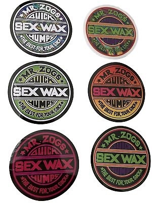 #ad Sex Wax Stickers Surfing Sticker RVCA Decals BOGO SEC WAX STICKERS Tamp;C 6 Pack 4” $5.99