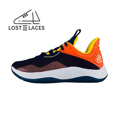 #ad Under Armour Curry HOVR Splash 2 Navy Orange Men#x27;s Basketball Shoes 3025636 400 $93.85