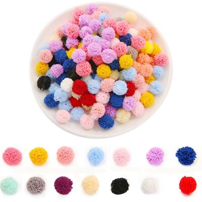 #ad Polyester Elastic Flower Pompoms Home Costume Decorations Ball Plush Craft 30pcs $9.98