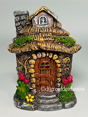 #ad Fairy Garden Small Fairy House Forest Cottage Gnome Rustic Small Decoration $11.99