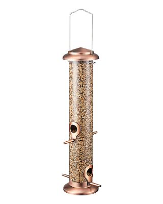 #ad iBorn Metal Bird Feeders Metal Bird Feeder Copper for Outdoors Hanging All Me... $26.95