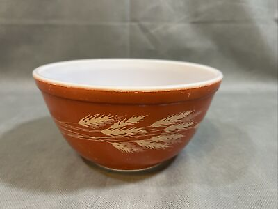 #ad Vintage Pyrex Autumn Harvest Red Like Wheat Small Mixing Nesting Bowl #402 1.5 L $14.59