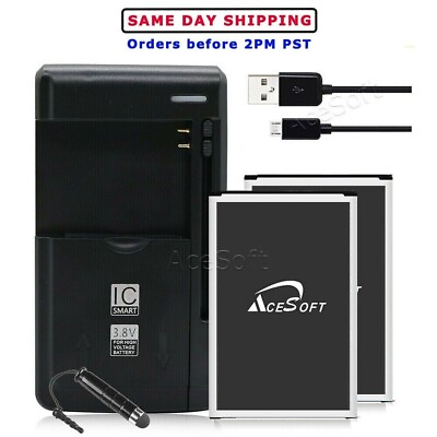 #ad Long Endurance 2x 5900mAh Battery Charger cable Stylus for LG Aristo M210 Phone $68.98