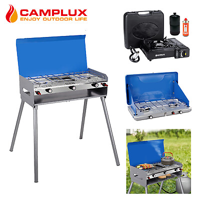 #ad Camplux Tabletop Camping Stove 2 Burners Portable Propane Outdoor BBQ Gas Grill $26.39