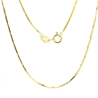#ad Gold Plated 925 Silver Italian Crafted 16� Snake Chain Necklace 1.0mm $119.96 $50.34