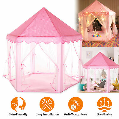 #ad Princess Castle Play House Small Indoor Outdoor Kids Play Tent For Girls Pink $49.99