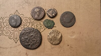 #ad 6 Ancient Roman Coins MAKE OFFER FREE SHIPPING $31.00