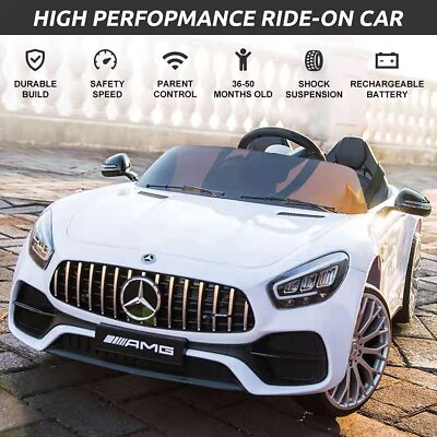 #ad 12V Kids Ride On Car Licensed Mercedes Benz 2 Seater Electric Vehicle Toy Remote $185.99