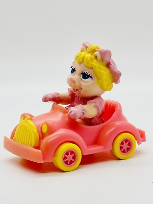 #ad 1986 Miss Piggy Pink Car Muppet Babies McDonalds Happy Meal Toy $2.72