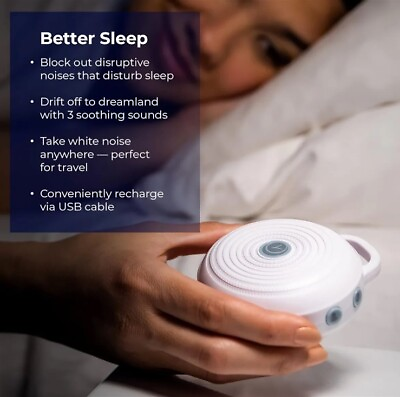 #ad Yogasleep Rohm Portable White Noise Machine for Travel 3 Soothing Natural Sounds $28.95
