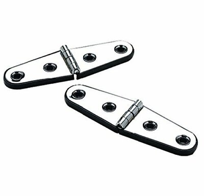 #ad SEACHOICE Strap Hinge Stamped Stainless Steel 4quot; X 1 1 16quot; 10.16 X 2.7cm #8 $17.47