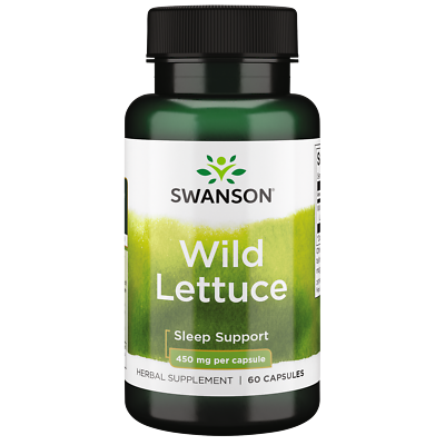 #ad Swanson Wild Lettuce 450 mg 60 Capsules $11.01