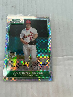 #ad Anthony Reyes 2006 Chrome Rookie X Fractor Card #BDP50 Serial #026 299 $2.50