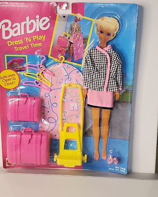 #ad Barbie Dress And Play Travel Time Mattel #7563 NEW IN BOX NO DOLL Vtg 1992 $39.87