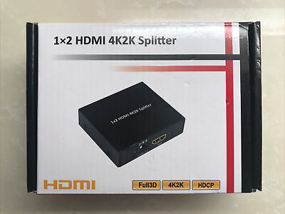 #ad New 1x2 HDMI 4K2K Splitter supports Full3D HDTV 1080p@60HZ HDCP Rev 1.3 LPCM 7.1 $40.00